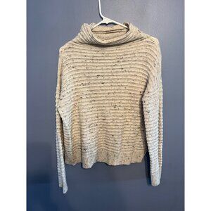 Madewell Women’s Donegal Belmont Knit Mockneck Sweater Coziest Yarn Cream Sz MED